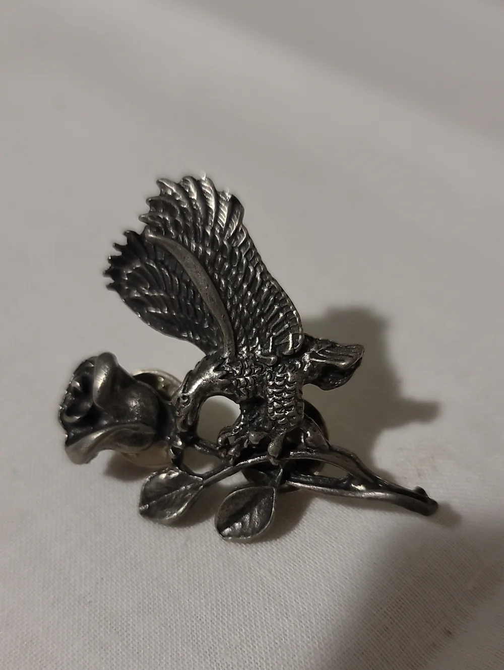 Eagle On A Rose Brooch/pin